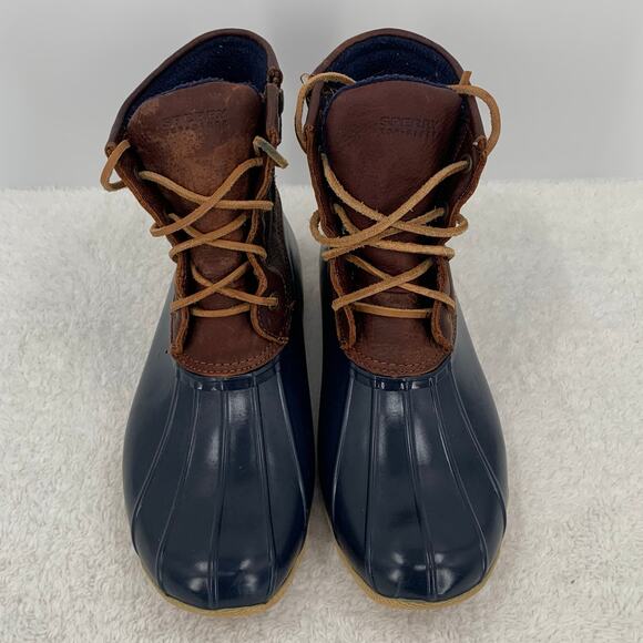 Sperry Top Sider Women's Sz. 9 Duck Boots Blue Waterproof Zip STS91175 Rubber - Picture 3 of 12